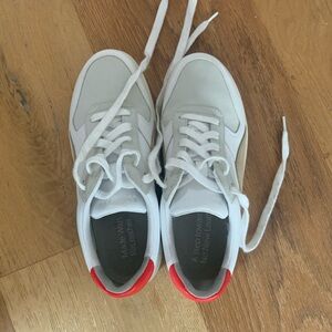 Everlane releather court sneaker white sand and red 5.5